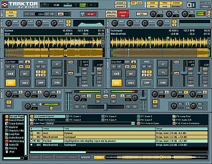 The Traktor DJ interface